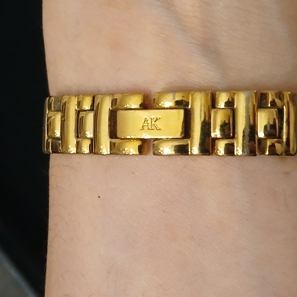 Anne Klein Gold-Tone Mesh Bracelet WatchVintage 90's Classic Diamond - Picture 12 of 12